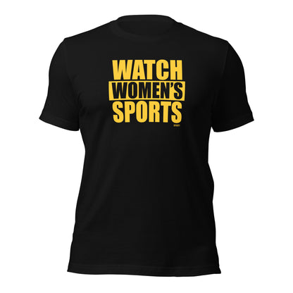 Support and protect women's sports with this tee shirt in black