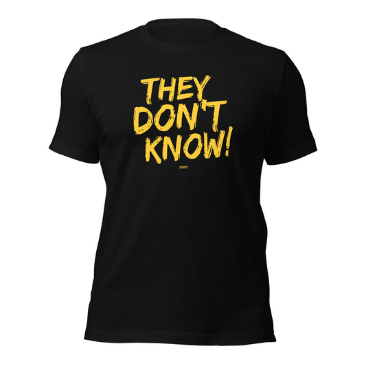 Southern Miss They Don't Know Shirt in Black with Gold Letters